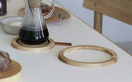 木製マルチトレー Rings pot coaster（リングスポットコースター） natural／SASAKI HOKKAIDO WOOD F6S-380