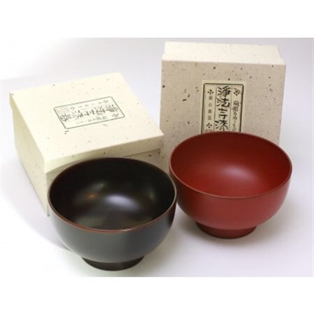 浄法寺漆器　そば椀2客セット(朱・溜)_雑貨・日用品  キッチン用品 _【1467389】 9,940円