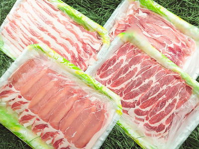 花巻の白金豚しゃぶしゃぶ4種セット　(ロース・肩ロース・バラ・モモ)各600g_肉 しゃぶしゃぶ 豚肉 豚しゃぶ_【配送不可地域：離島】【1408723】