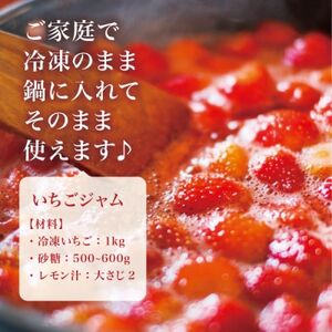 宮城県産 完熟冷凍いちご 1kg(1kg×1袋)【加工用・ご家庭用】ヘタ無しで便利♪通年出荷_果物・フルーツ いちご  イチゴ 苺_【配送不可地域：離島】【1497569】