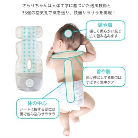 常に清潔で快適に SunRuck ファン付きベビーカーシート SR-SCP-08-LG ライトグレー【配送不可地域：沖縄県】【1695663】