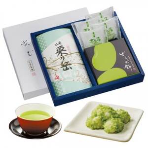 宮城県の郷土料理の「すんだ餅」と「喜久福ずんだ」と深蒸し煎茶の詰め合わせ_菓子・スイーツ 和菓子    飲料・ドリンク  茶 _【配送不可地域：離島】【1266943】