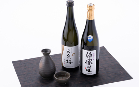 伯楽星・宮寒梅 純米大吟醸(精米40%)飲み比べセット【720ml×2(各1本)】_酒・アルコール 純米大吟醸 日本酒 sake サケ_【配送不可地域:離島】【1400190】