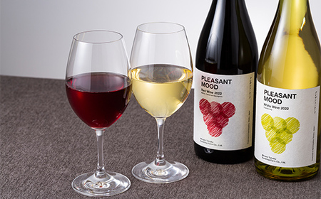 【南東北サンシャインファーム】PLEASANT MOOD Red Wine ＆ White Wine 赤白ワインセット 各750ml F2Y-5581