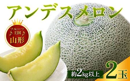 【先行予約 2026年度発送】♪フルーツ王国山形♪アンデスメロン デザート フルーツ 果物 くだもの 果実 食品 山形県 FSY-1125