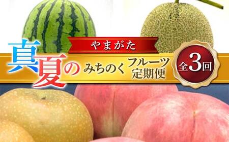 ≪2026年先行予約≫ 全3回 やまがた 真夏のみちのくフルーツ定期便 FSY-2384