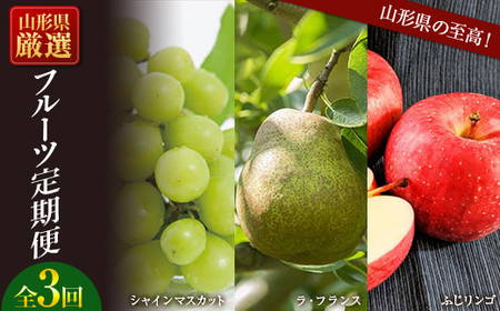 《2026年産先行受付》山形県の至高！山形県厳選フルーツ定期便 全3回 なし ナシ 梨 デザート フルーツ 果物 くだもの 果実 食品 山形県 FSY-2518