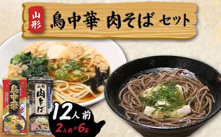 鳥中華肉そばセット12人前(2人前1袋×合計6袋)TN-6 F2Y-4332