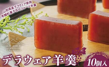 【山形の極み】銘菓の『錦屋』 和菓子 デラウェア 羊羹 10個入り 山形県置賜産デラウェア使用！ 個包装 F2Y-6261