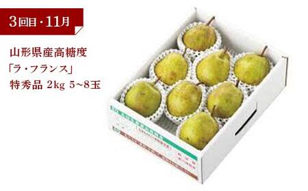 令和8年6月発送開始 山形県 厳選のフルーツ！ 山形県旬のフルーツ定期便A 全3回 FSY-2280