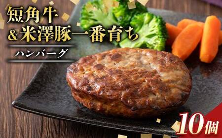 山形県産短角牛＆米澤豚一番育ちハンバーグ10個セット（100g×10個）総量1000g F2Y-6541