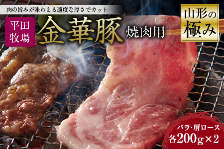 山形の極み 平田牧場 金華豚 焼肉用 F2Y-0324