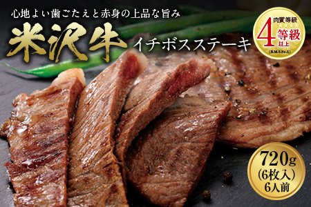 米沢牛 イチボステーキ 肉質等級：4等級(B.M.S.No.5)以上 F2Y-0850