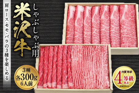 米沢牛 しゃぶしゃぶ用 肉質等級：4等級(B.M.S.No.5)以上 F2Y-2519