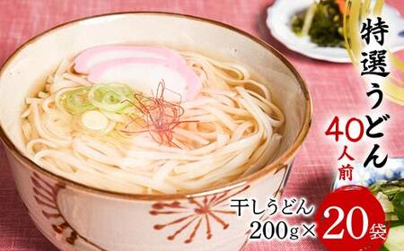 特選うどん 40人前 (200g×20袋) 大沼製麺所 F2Y-4174