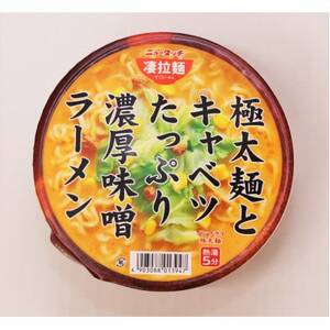 ニュータッチ凄拉麺　極太麺とキャベツたっぷり濃厚味噌ラーメン12個_麺 ラーメン  らーめん 拉麺_【配送不可地域：離島・沖縄県】【1380956】