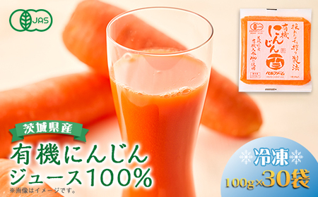 ベルファームの有機にんじんジュース 茨城県産にんじん100%  100g×30【離島・沖縄配送不可】_飲料・ドリンク 野菜ジュース ジュース _【配送不可地域：離島・沖縄県】【1443684】