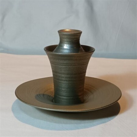 器而庵　アミューズカップ　錫彩_装飾品・工芸品  陶器・漆器 _【配送不可地域：離島・沖縄県】【1584163】 180,000円