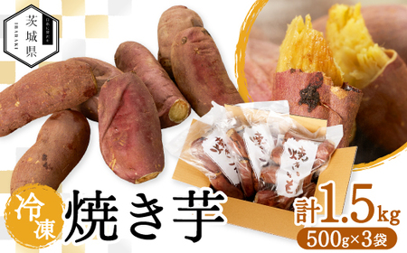 茨城県産 さつまいも 冷凍焼き芋  1.5kg(500g×3袋)【配送不可地域：離島・沖縄県】【1650977】