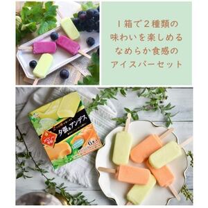 ぶどうの季節・メロンの季節　アイスバー食べ比べセット　各3箱【配送不可地域：離島】【1432316】