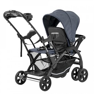 ベビーカー二人でゴーDX(デニム)レインカバー付｜カトージ KATOJI 2人乗り カート お出かけ お散歩 子ども 旅行 キッズ レインカバー おしゃれ デニム [0486]