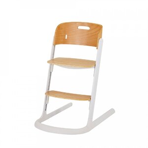 ウッドグローイングチェア マット付 ホワイト＆ナチュラル｜カトージ KATOJI ブランド ベビー用品 ベビーチェア ダイニング イス テーブル付 高さ調整 おしゃれ かわいい 家具 子育て 子ども 子供 赤ちゃん [0556]
