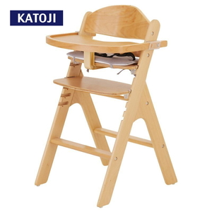 木製ハイチェア スワルン クッション付 ナチュラル｜カトージ KATOJI ブランド ベビー用品 ベビーチェア ハイチェア ダイニング イス テーブル付 折りたたみ おしゃれ かわいい 家具 子育て 子ども 子供 赤ちゃん [0572]