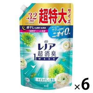 レノア超消臭　1week フレッシュグリーンの香り　つめかえ用　超特大サイズ　1,280ml×6個セット