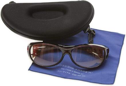 紫外線・青色光線カット オーバーハイド female サングラス(ライトブラウン)