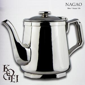 ナガオ KOGEI 極厚鏡面 ティーポット 680ml 18-8ステンレス