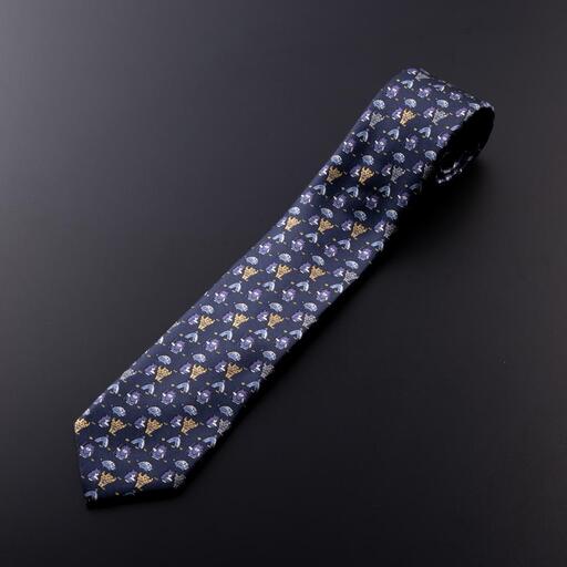 国宝火焔型土器NO.1ネクタイ【29-I（ネイビー）】