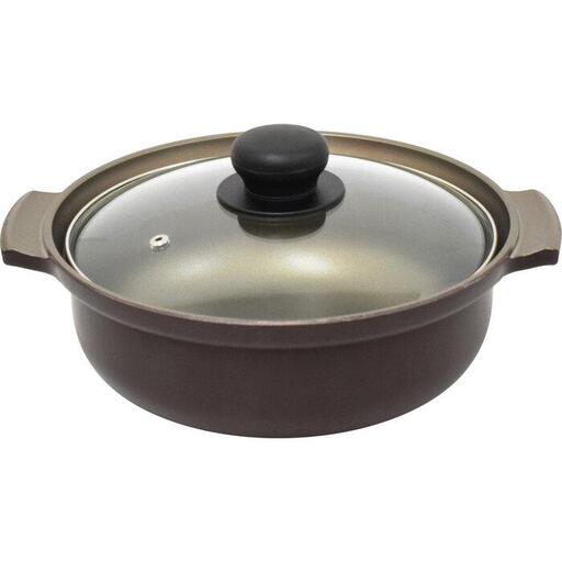 IH味彩鍋8号（約径25×高さ13.6cm 　重量：約1,460g　満水容量：約3.1L）