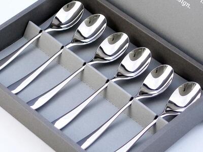 YAMAZAKIカトラリー アクアティック(Bright)ティースプーン6pcs セット