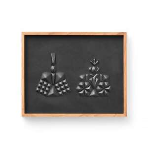 colm ひな人形 ブラック「本革を立体成型してつくった現代のインテリアに馴染むひな人形」_雑貨     雑貨・日用品  家具・インテリア _【1501315】