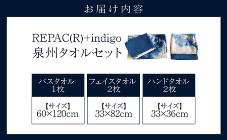 REPAC(R)＋indigo　泉州タオルセット