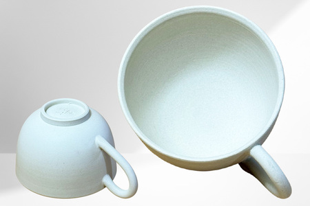 chanomaⅡ 白泥カップ　6-415｜陶器 やきもの 焼き物 手作り 伝統工芸品 工芸品 茶器 茶道具 カップ 常滑焼 愛知県 常滑市