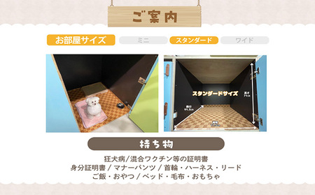 【海を一望できるドッグラン 利用チケット】ホテル スタンダード1泊2日 犬 ペット ペットホテル 犬用ホテル 小型犬 中型犬 dog わんちゃん 愛犬 イヌ 宿泊 ドッグラン 常滑市 空港に近い 飼い主 体験チケット 1頭 1泊 愛知県 常滑市