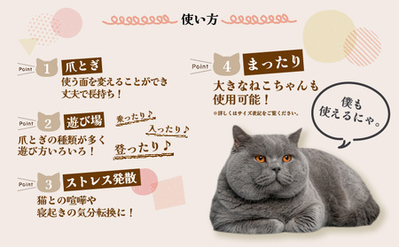 猫の爪とぎ　イラストベッド（グリーン猫） 猫 ねこ ネコ キャット cat 爪とぎ ダンボール 段ボール かわいい おしゃれ ソファ ベッド 写真映え 丈夫 日本製 国産 おもちゃ ペット インテリア 愛猫 動物 猫用品 猫用玩具 グッズ 愛猫へプレゼント ペット用品 愛知県 常滑市