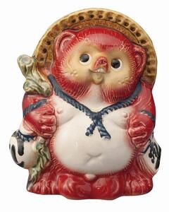 Re.Tanuki～POPなカラーの信楽たぬき～（12cm）【レッド】