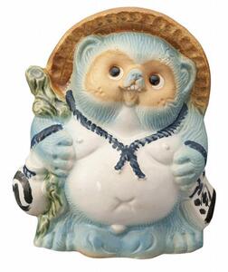 Re.Tanuki～POPなカラーの信楽たぬき～（12cm）【ブルー】