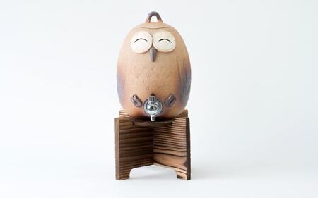 【信楽焼・明山】　焼酎サーバーニコニコふくろう 2.2L　s10-2