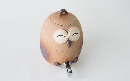 【信楽焼・明山】　焼酎サーバーニコニコふくろう 2.2L　s10-2