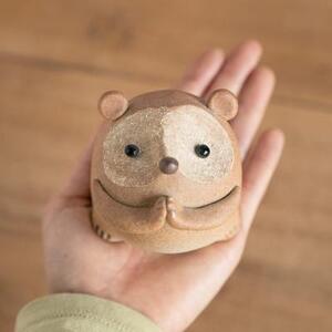 【信楽焼・明山】 おねがいたぬき(大) hc-17