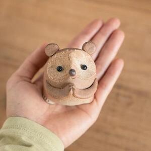 【信楽焼・明山】 おねがいたぬき(小) hc-15