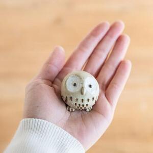 【信楽焼・明山】　ひとみちびふくろう　3匹セット　hc-060708　