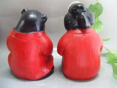 【信楽焼】招福繁盛カップルたぬき 置物 狸 タヌキ (nta-005)