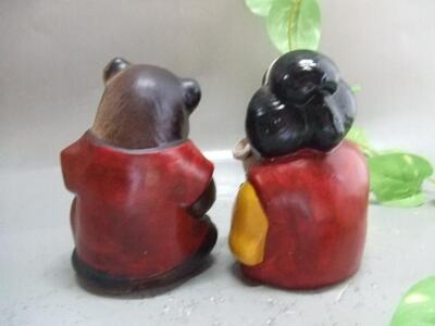 【信楽焼】 招福カップルたぬき　置物　 狸　 タヌキ（nta-004）