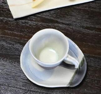 信楽焼 ブルーベリーコーヒーカップ＆ソーサー 陶器