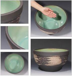 信楽焼 11号はけ目水鉢 メダカ鉢 金魚鉢