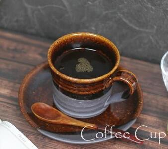 信楽焼 飴時雨コーヒーカップ&ソーサー 陶器 おしゃれ